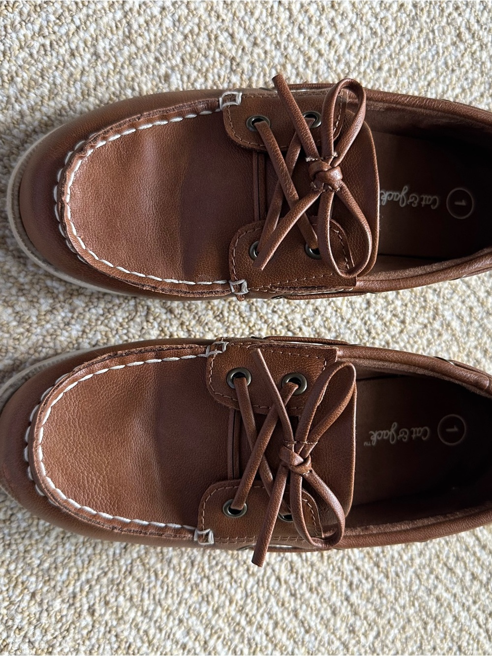 Cat & Jack Boy Brown Boat Shoes